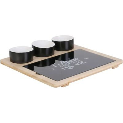 Plateau en bambou Cook Concept avec surface en verre - Apéritif - Publicité Plateau en bambou Cook Concept avec surface en verre - Apéritif - Publicité