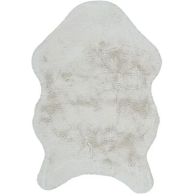Tapis en imitation de fourrure ivoire 60x90cm - The Home Deco Factory Tapis en imitation de fourrure ivoire 60x90cm - The Home Deco Factory