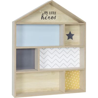 Estantería infantil con forma de casa azul - 40x54x10 cm Estantería infantil con forma de casa azul - 40x54x10 cm