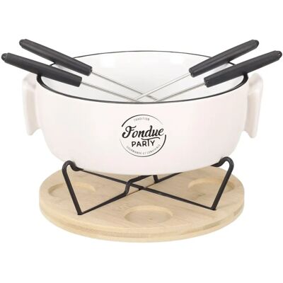 Cook Concept - Set da 4 persone - Fonduta a lume di candela Cook Concept - Set da 4 persone - Fonduta a lume di candela