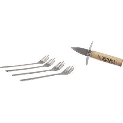 Cook Concept Austernmesser-Set - 4 Edelstahlgabeln Cook Concept Austernmesser-Set - 4 Edelstahlgabeln