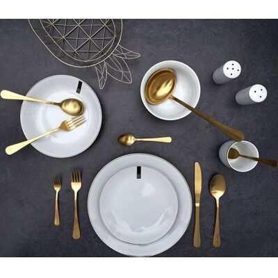 The Home Deco Factory Set da 39 Pezzi in Acciaio Inox Spazzolato Dorato The Home Deco Factory Set da 39 Pezzi in Acciaio Inox Spazzolato Dorato