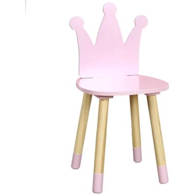 Chaise Enfant Couronne Rose Beige - Mobilier pour Enfants - Publicité Chaise Enfant Couronne Rose Beige - Mobilier pour Enfants - Publicité