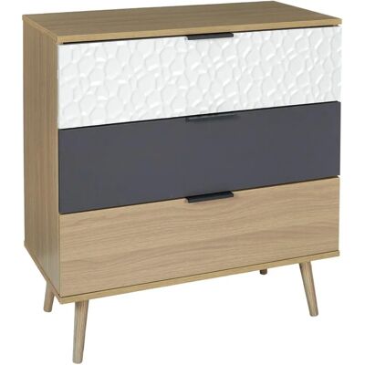 Commodes en Bois Sven 3 tiroirs - Style Scandinave - Publicité Commodes en Bois Sven 3 tiroirs - Style Scandinave - Publicité