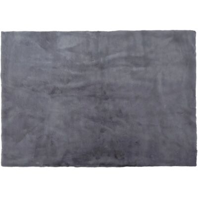 Tapis imitation fourrure grise 120x170cm - Publicité Tapis imitation fourrure grise 120x170cm - Publicité