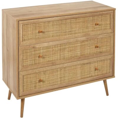 Home Deco Factory Bali Beige Rattan Kommode - 90 cm Home Deco Factory Bali Beige Rattan Kommode - 90 cm