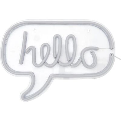 Home Deco Factory Luz de neón Hello - Decoración moderna, USB, 3000K blanco cálido Home Deco Factory Luz de neón Hello - Decoración moderna, USB, 3000K blanco cálido