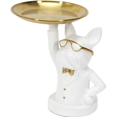 Figurita de perro de resina blanca de Home Deco Factory - Decorativa Figurita de perro de resina blanca de Home Deco Factory - Decorativa