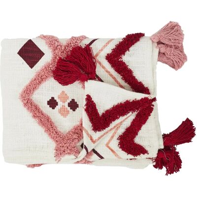 The Home Deco Factory Oleene Plaid Rosso - 130x150cm The Home Deco Factory Oleene Plaid Rosso - 130x150cm