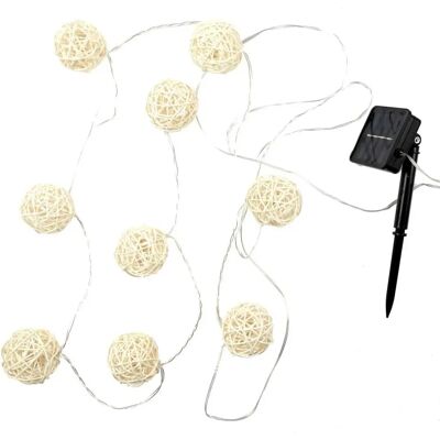The Home Deco Factory Luci a Corda Solari in Rattan per Esterni - Decorazione Giardino The Home Deco Factory Luci a Corda Solari in Rattan per Esterni - Decorazione Giardino
