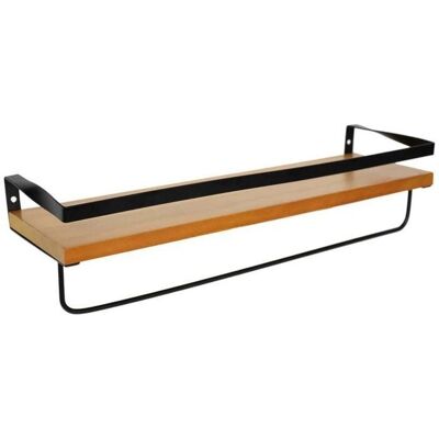Unknown - Etagère murale 44,5x13,5x14 - Natural pine - Black - Étagère murale - Publicité Unknown - Etagère murale 44,5x13,5x14 - Natural pine - Black - Étagère murale - Publicité
