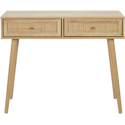 Console Bali de Home Deco Factory - Beige, 2 Tiroirs - Console Console Bali de Home Deco Factory - Beige, 2 Tiroirs - Console