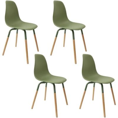 Chaise scandinave verte Home Deco Factory - Design moderne en bois - Publicité Chaise scandinave verte Home Deco Factory - Design moderne en bois - Publicité