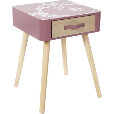 PARIS PRIX - Princess Paris - Rose - 35x35x48 cm - Chevet - Publicité PARIS PRIX - Princess Paris - Rose - 35x35x48 cm - Chevet - Publicité