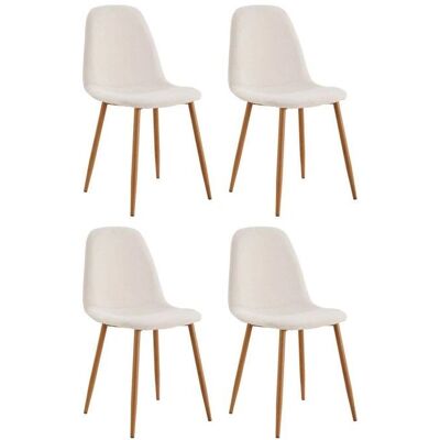 Paris Prix Poesie Chaises Beige Effet Bois - Lot de 2 - Publicité Paris Prix Poesie Chaises Beige Effet Bois - Lot de 2 - Publicité