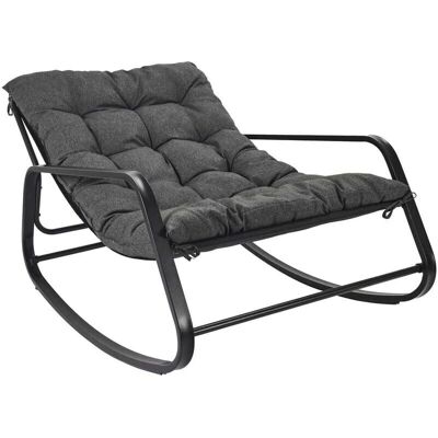 Home Deco Factory Miamii Fauteuil de jardin gris/noir - Publicité Home Deco Factory Miamii Fauteuil de jardin gris/noir - Publicité