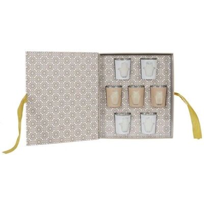 Planete Discount - Coffret Cadeau - 7 Bougies parfumées - Senteurs d'Orient - Candles - Publicité Planete Discount - Coffret Cadeau - 7 Bougies parfumées - Senteurs d'Orient - Candles - Publicité