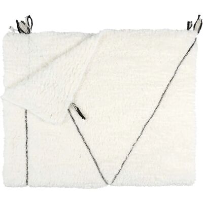Home Deco Factory Plaid motif sherpa tresse blanc - 130x160 cm - Plaid - Publicité Home Deco Factory Plaid motif sherpa tresse blanc - 130x160 cm - Plaid - Publicité