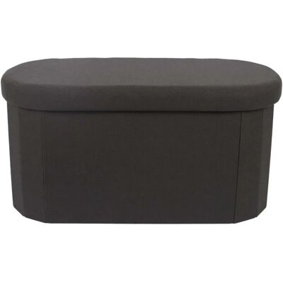 Home Deco Factory HD0194 Taburete de almacenamiento plegable negro Home Deco Factory HD0194 Taburete de almacenamiento plegable negro