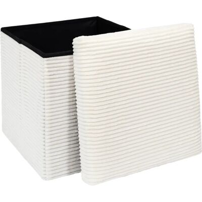 Coffre de rangement en velours beige TAKO Coffre de rangement en velours beige TAKO