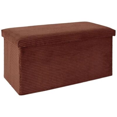 Coffre de rangement en velours côtelé - 76x38 cm - Siège et rangement Coffre de rangement en velours côtelé - 76x38 cm - Siège et rangement