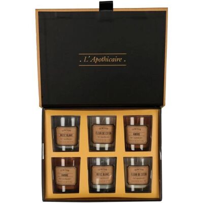 Home Deco Factory Kerzen - Set aus 6 - Eleganter Apothekestil Home Deco Factory Kerzen - Set aus 6 - Eleganter Apothekestil