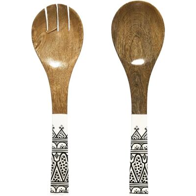 Planete Discount Mango Holz Salatgabel - Besteck Planete Discount Mango Holz Salatgabel - Besteck