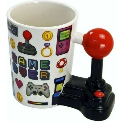 Eurowebbiz Mug en Céramique avec Poignée Joystick - Game Over - Tasse pour Jeux Vidéo - Publicité Eurowebbiz Mug en Céramique avec Poignée Joystick - Game Over - Tasse pour Jeux Vidéo - Publicité