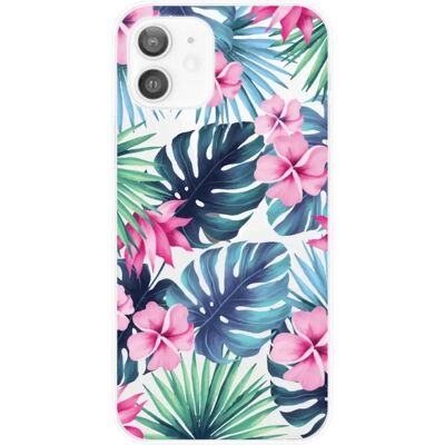1001coques - iPhone 12 - Tropical Aquarelle - Silicone - Étui de téléphone - Publicité 1001coques - iPhone 12 - Tropical Aquarelle - Silicone - Étui de téléphone - Publicité