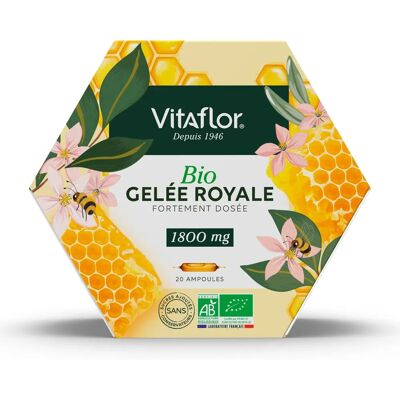 Gelée Royale Bio Vitaflor 1800 mg - 20 ampoules - Publicité Gelée Royale Bio Vitaflor 1800 mg - 20 ampoules - Publicité