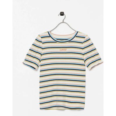 Levi's - Top Lvg Full Slv Ribbed Tee Shirt - Naturlig - 140 Kvinner Levi's - Top Lvg Full Slv Ribbed Tee Shirt - Naturlig - 140 Kvinner