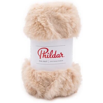 Phildar - Inuit beige biche - Faux fur - 100 g - Fil - Publicité Phildar - Inuit beige biche - Faux fur - 100 g - Fil - Publicité
