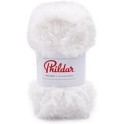 Phildar - Inuit - Blanc neige - Fausse Fourrure - Laine à tricoter - Publicité Phildar - Inuit - Blanc neige - Fausse Fourrure - Laine à tricoter - Publicité