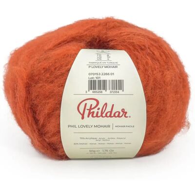 Phildar Lovely Mohair - Orange 110m - Yarn - Publicité Phildar Lovely Mohair - Orange 110m - Yarn - Publicité