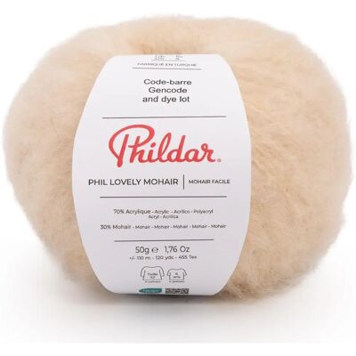 PHILDAR - Lovely Mohair Gazelle - Beige naturel - Mohair mélangé - Laine - Publicité PHILDAR - Lovely Mohair Gazelle - Beige naturel - Mohair mélangé - Laine - Publicité
