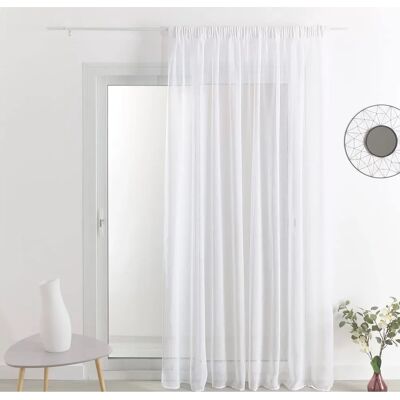 HOME MAISON White Linen Effect Fringed Curtain - Curtain HOME MAISON White Linen Effect Fringed Curtain - Curtain