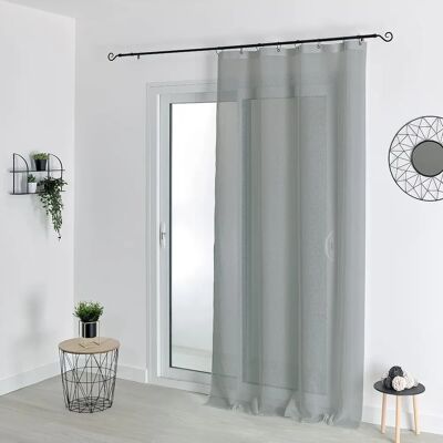 HOME MAISON - Tenda a mesh trasparente con anelli neri removibili - Tenda HOME MAISON - Tenda a mesh trasparente con anelli neri removibili - Tenda