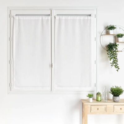 HOME MAISON - Flame Stripe - White - Tone-on-Tone - Curtains HOME MAISON - Flame Stripe - White - Tone-on-Tone - Curtains