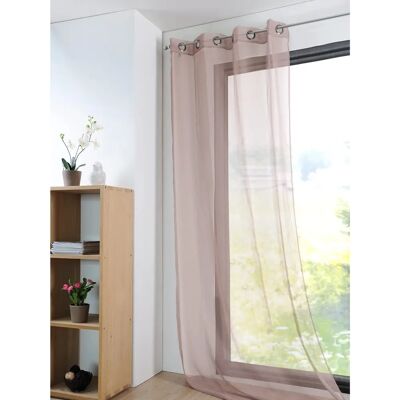 Tenda a anelli in poliestere rosa STOF DE FRANCE - Tenda Tenda a anelli in poliestere rosa STOF DE FRANCE - Tenda