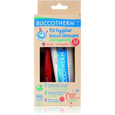 Kit Hygiène Buccotherm Fraise pour Enfants 2-6 Ans - Naturel et Éco-responsable - Publicité Kit Hygiène Buccotherm Fraise pour Enfants 2-6 Ans - Naturel et Éco-responsable - Publicité