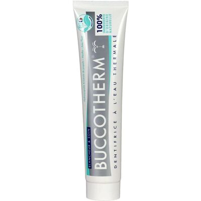 Dentifrice Bio Blancheur & Soin Buccotherm 75 ml - Publicité Dentifrice Bio Blancheur & Soin Buccotherm 75 ml - Publicité