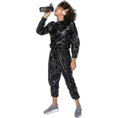 Onamaste Damen Sweat Suit Schwarz - Schlank & Straffend Onamaste Damen Sweat Suit Schwarz - Schlank & Straffend