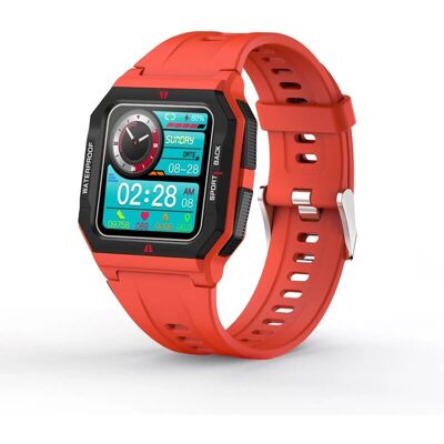 Platyne Dwac 151 - Slim Horloge - Rood - Horloge Platyne Dwac 151 - Slim Horloge - Rood - Horloge