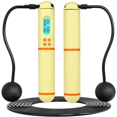 Onamaste FIT117 Corde à Sauter Numérique Sans Fil - Jaune - Taille Unique - Publicité Onamaste FIT117 Corde à Sauter Numérique Sans Fil - Jaune - Taille Unique - Publicité