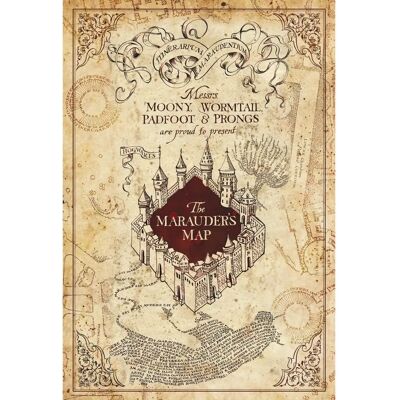 Affiche Carte du Maraudeur d'Harry Potter - Décoration Murale Affiche Carte du Maraudeur d'Harry Potter - Décoration Murale