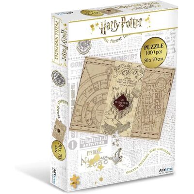 Harry Potter - Karte des Marauders Puzzle - Bunt - 50x70cm Harry Potter - Karte des Marauders Puzzle - Bunt - 50x70cm
