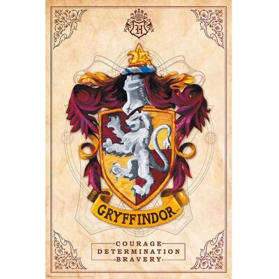 Harry Potter Gryffindor Poster - 91,5x61 cm - Embleem van Moed Harry Potter Gryffindor Poster - 91,5x61 cm - Embleem van Moed