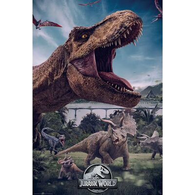 GB Eye Jurassic World Poster - 91.5x61cm High-Quality Dinosaur Wall Art GB Eye Jurassic World Poster - 91.5x61cm High-Quality Dinosaur Wall Art