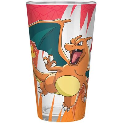 Pokémon Charizard Glas - Flerfärgad Stort Glas - 400ml Pokémon Charizard Glas - Flerfärgad Stort Glas - 400ml