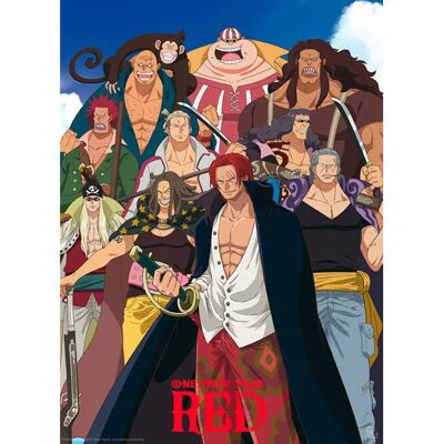 Gb Eye Roodharige Piraten - Chibi Poster 52x38cm - Anime Decoratie Gb Eye Roodharige Piraten - Chibi Poster 52x38cm - Anime Decoratie